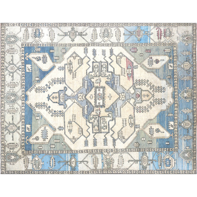 One-of-a-Kind 9'9" X 12'5" 1960s Wool Area Rug in