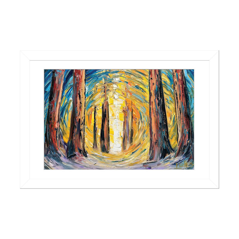 Cathédrale de lumière - reproduction d'art mural - papier d'art encadré, H 24 po x l 32 po, Blanc