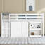 Lit mezzanine simple avec armoire de rangement, tiroir et tablette-788330573