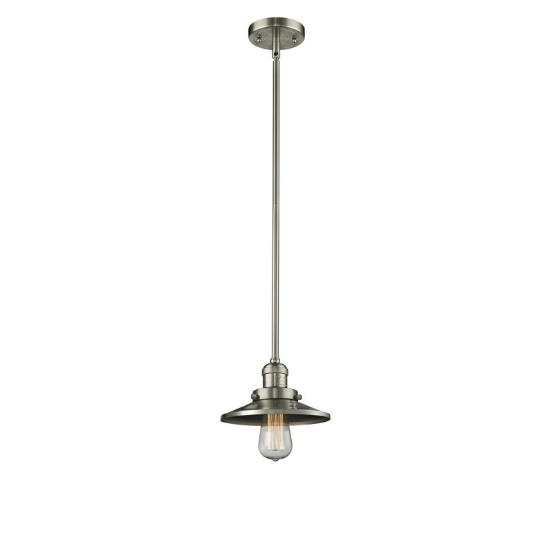 Luminaire suspendu conique à 1 lumière Gault, Nickel satiné brossé
