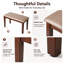 Banc rembourré en tissu brun Tech