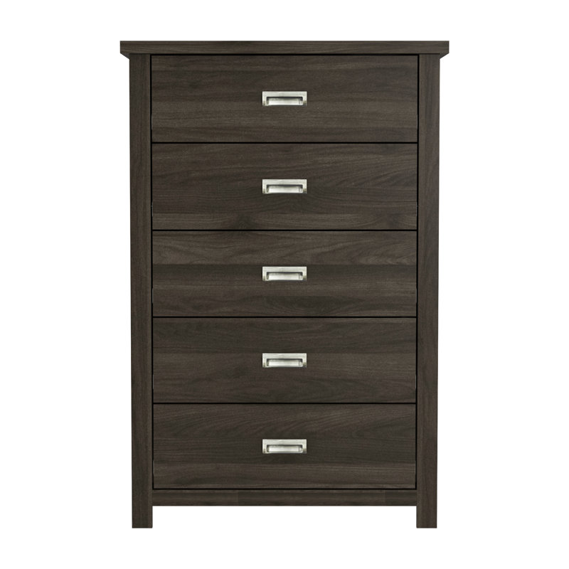 Briniya 5 Drawer 30.25" W Dresser, Royal Espresso