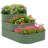 3-Tier Galvanized Steel Raised Garden Bed Kit, 62.25" X 43" X 32.25", 3 Combining Planter Boxes With Rubber Strip Edging, Open Bottom For Backyard, Garden, Patio-720749424