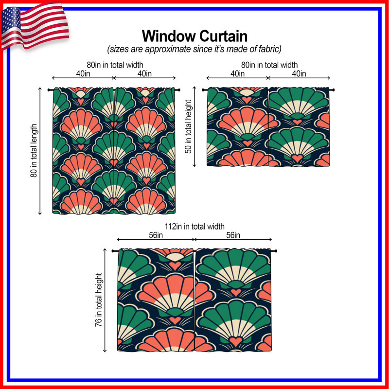 Rideaux de fenêtre Art Deco, 40in x 61in - 2 panels, Sheer