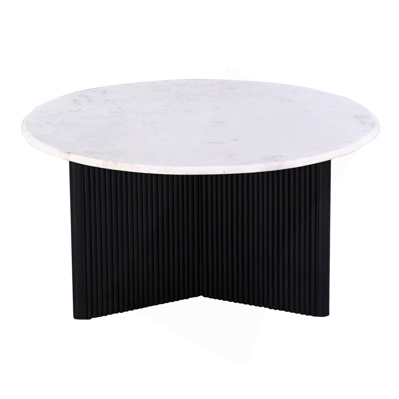 Table d'appoint luxueuse ronde sur pied à piédestal et table d'appoint de salon