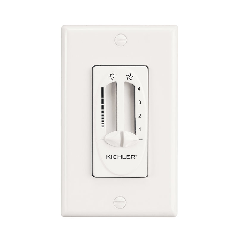 Maglione Fan/Light Dual Slider Ceiling Fan Wall Control, White
