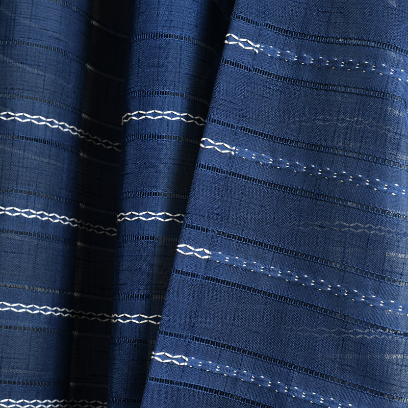 Westerman Sheer Curtain Pair, Navy
