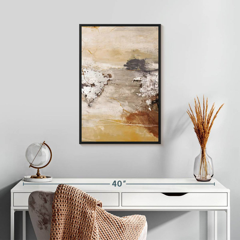 Espace argent, Cadre flottant noir, 17 po x 25 po