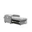 Lit pour la décoration intérieure: dossier réglable, velours gris. Structure en bois, assise mi-moelleuse. Lit pliant élégant et pratique: se transforme en fauteuil inclinable ou facilement. Revêtement en velours, structure solide. Siège, dossier-1449785520
