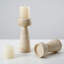 Set Of Two Travertine Candle Holder