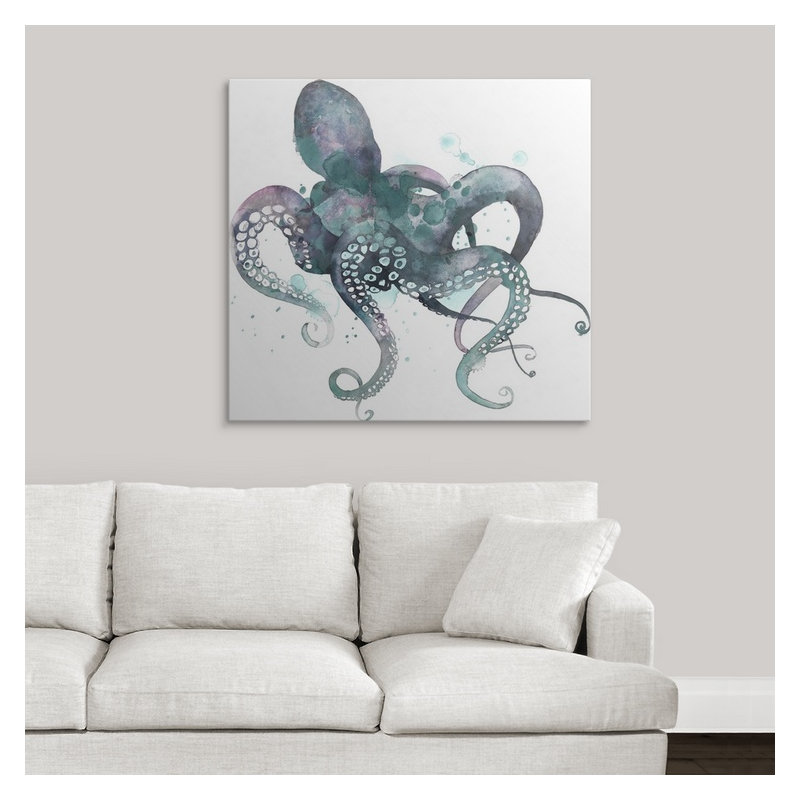 « i », reproduction d’art dépilée Tentacles, H 24 po x l 24 po x P 1,25 po, Toile