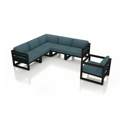 Avion 6 Piece Sectional Set - Black