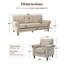Ensemble de salon 2 pièces avec canapé rembourré et fauteuil-627444130
