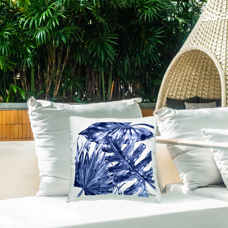 Coussin décoratif d'extérieur Hued Palm Fronds