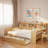 Wooden Daybed With Storage Shelves, 2 Storage Drawers And Study Desk-1608798031
