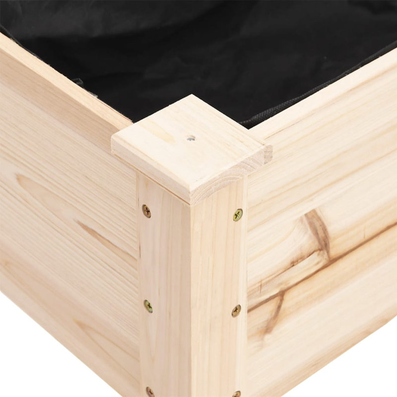 Ludington Wood Planter Box, Natural, 71cm H x 76cm W x 37cm D