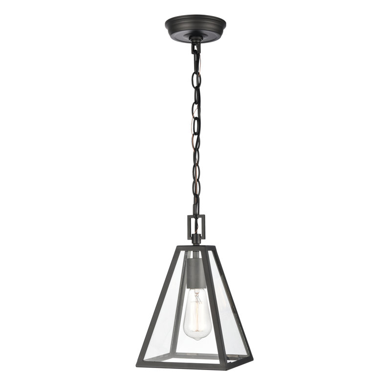 Mini-luminaire suspendu 1 lumière de 7 po Tangent - Noir mat, H 12 po x l 7 po x P 7 po, 100 W
