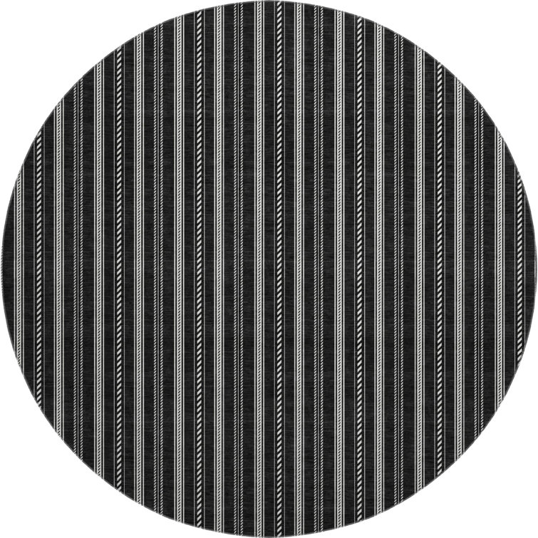 Premium Machine Washable Prisco Black Rug