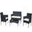 4 PC Rattan Patio Furniture Set Outdoor Patio Cushioned Seat Wicker Sofa