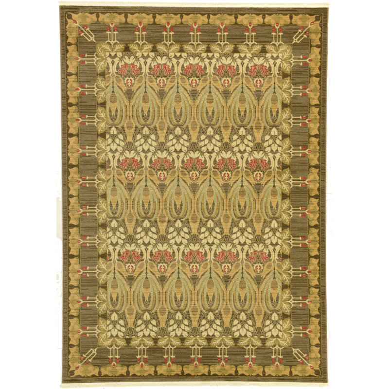 Tapis brun ikat Moore, Rectangulaire 8 pi x 10 pi
