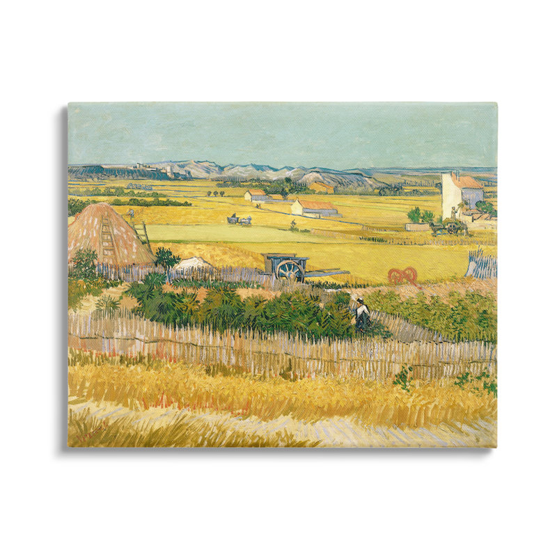 Vincent van Gogh Harvest Landscape Gallery Wrapped Canvas Print