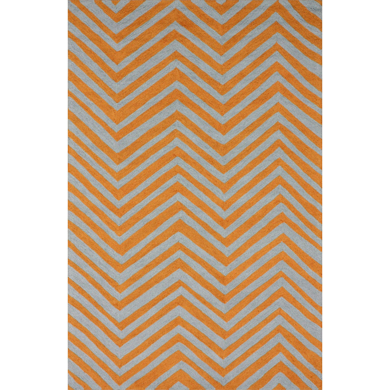 Tapis orange Adaija, 7 pi 6 po x 9 pi 6 po