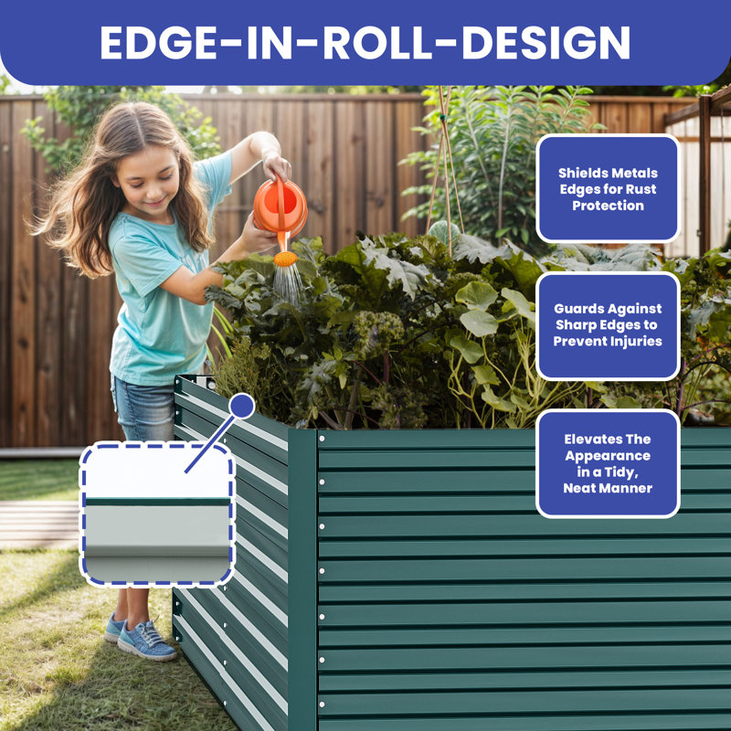 Synnove Metal Raised Garden Bed