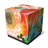 Reverse Printed Beveled Art Glass Cocktail Table End Table
