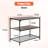 3 Tier Kitchen Island Kitchen Storage Kitchen Counter With Large Storage Space Thick Board Top Solid Structure For Kitchen Coffee Shop Restaurant Living Room Dinning Room,Brown