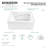 Kingston Brass Aqua Eden 48-Inch Acrylic Rectangular 3-Wall Alcove Tub, Hand Drain and Anti-Skid Surface-89213304