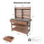 Table de rempotage d'extérieur 64,9 "H avec roues verrouillables-62401