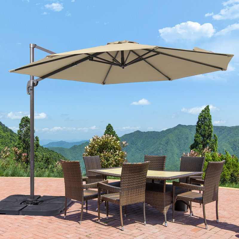 Parasol en porte-à-faux 10 pi Dobrosav, Beige