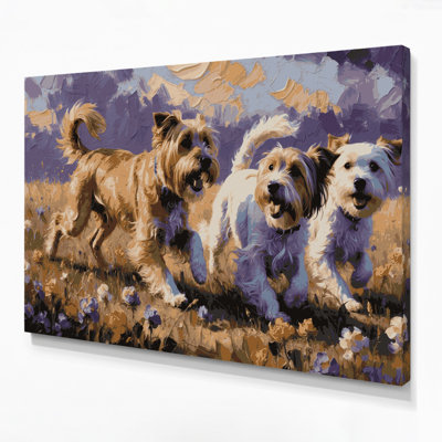 Dogs Tibetan Terrier Black Canvas Wall Art