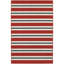 Tapis intérieur / extérieur rouge foncé / bleu à poils longs Deltana-878452395
