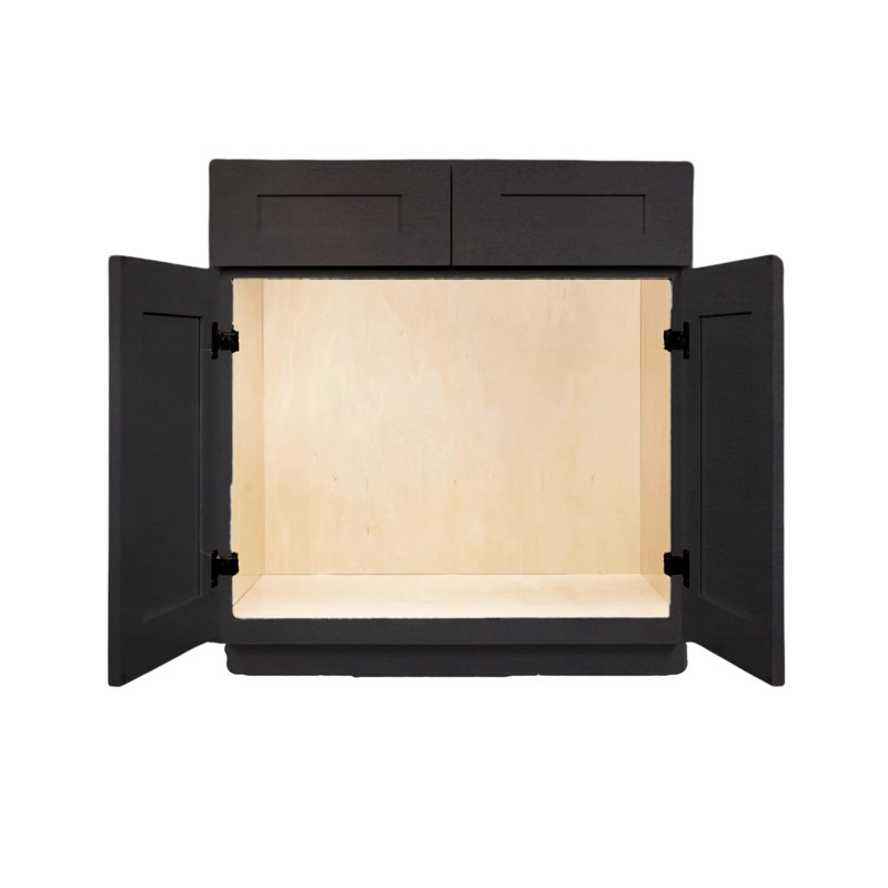 Base de meuble-lavabo à double porte SB42, H 34,5 po x l 42 po x P 24 po, Gris anthracite