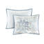 Housse de couette réversible en coton à motif médaillon et bicolore pour lit double / grand