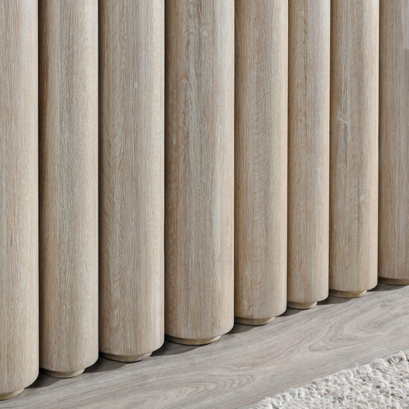 Tiber Console Table, Beige Wood