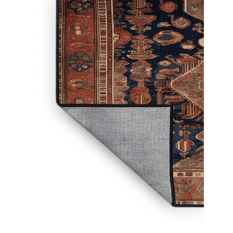 Tapis brun lavable à la machine, Rond 5 pi