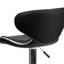 Claudine Contemporary Cozy Mid-Back Vinyl Adjustable Height Barstool with Chrome Base-16397133