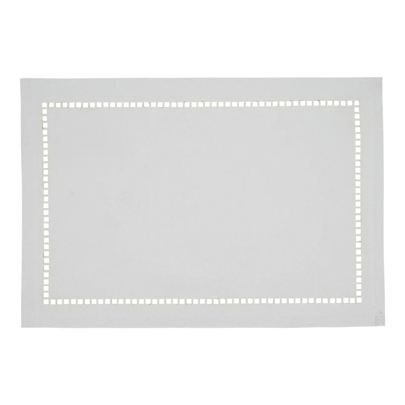 Leiker Polyester Rectangle Placemat, White