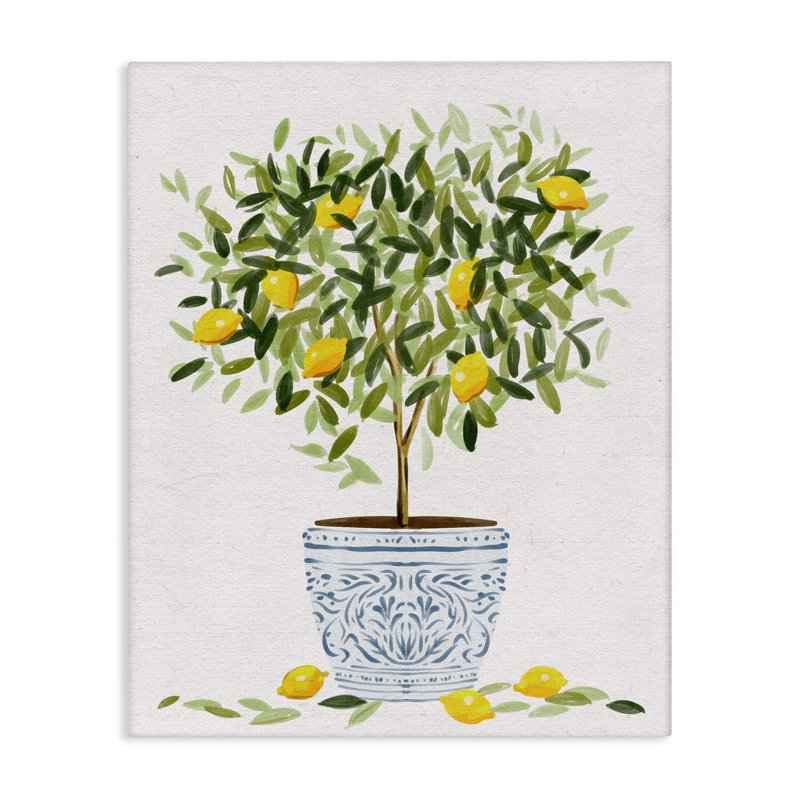 «Lemon Tree», art mural sur toile par Ziwei Li, H 20 po x l 16 po x P 1,5 po