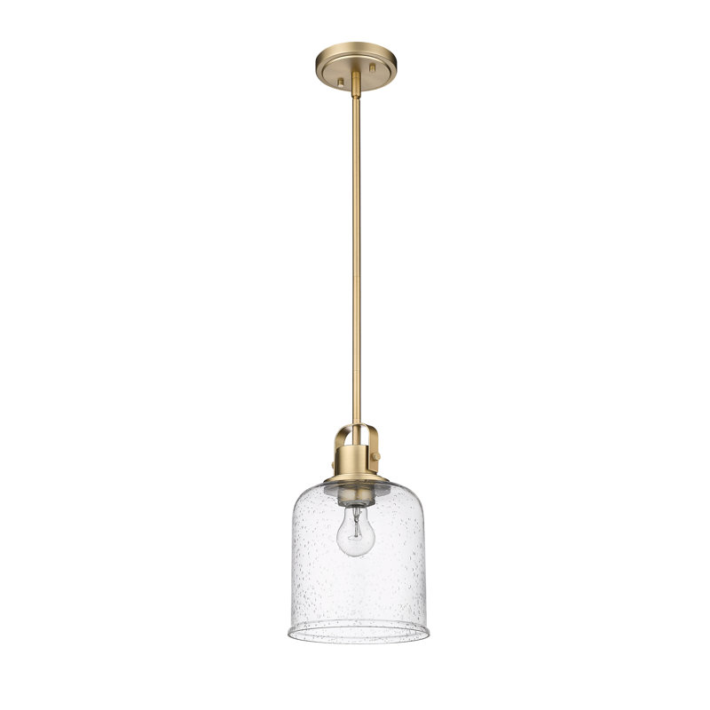 Luminaire suspendu 1 lumière Tyringham, Or héritage, H 93,5 po x l 8 po x P 8 po