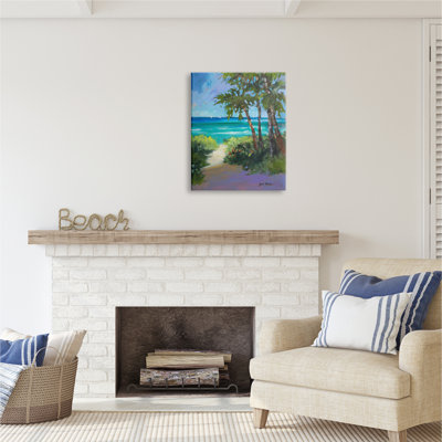 " Caribbean Beach View " by Jane Slivka Painting Print