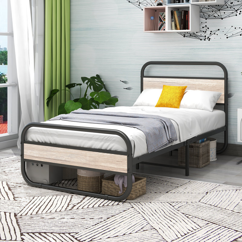 Minoqua Slat Bed, Twin, Oak