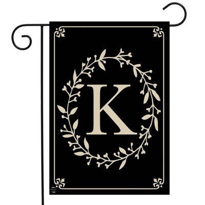  Classic Monogram Letter K Garden Flag