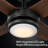 Burslem 56'' Indoor / Outdoor Ceiling Fan with Light and Remote, Color Changing LED, 6-Speed, 4-Blade, Quiet DC Motor – Matte Black with Dark Brown Wood Blades-167922981-167922983