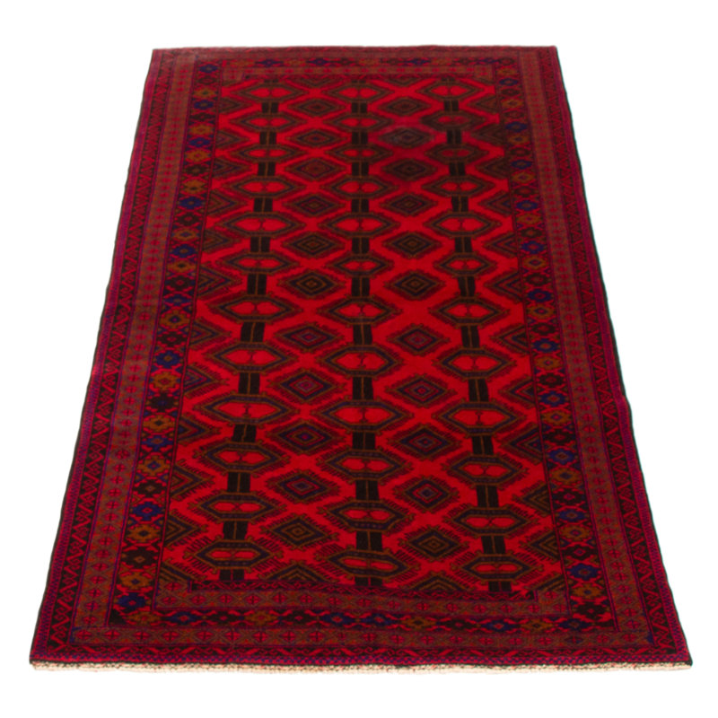 Tapis rouge Teimani 3 pi 7 po x 6 pi 9 po