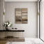 Ensemble de 2 impressions d'art murales encadrées sur toile, brun beige neutre, format 32 po x 12 po x 2 po-134804167-134804168