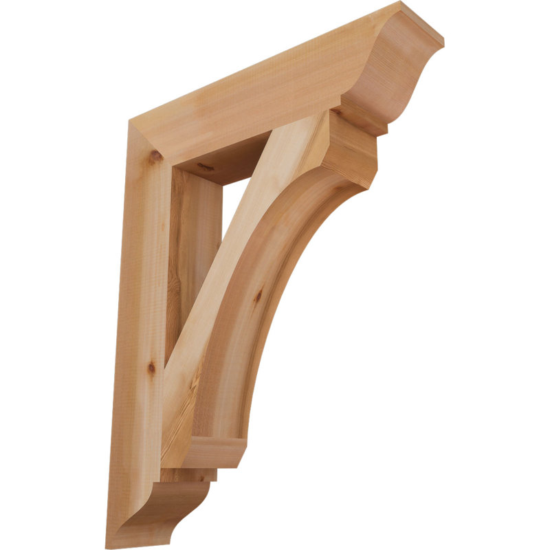 Support en bois rustique traditionnel BKTLEC01, Cèdre rouge de l'Ouest (lisse), H 36 po x l 5,5 po x P 28 po