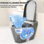 Toilette Smart Bidet avec couvercle de siège automatique, eau chaude, séchage à l'air, nuit, jet siphonique gris et modes multiples, bidet unique, siège ouvert / fermé, affichage à DEL instantané chauffant, lavage